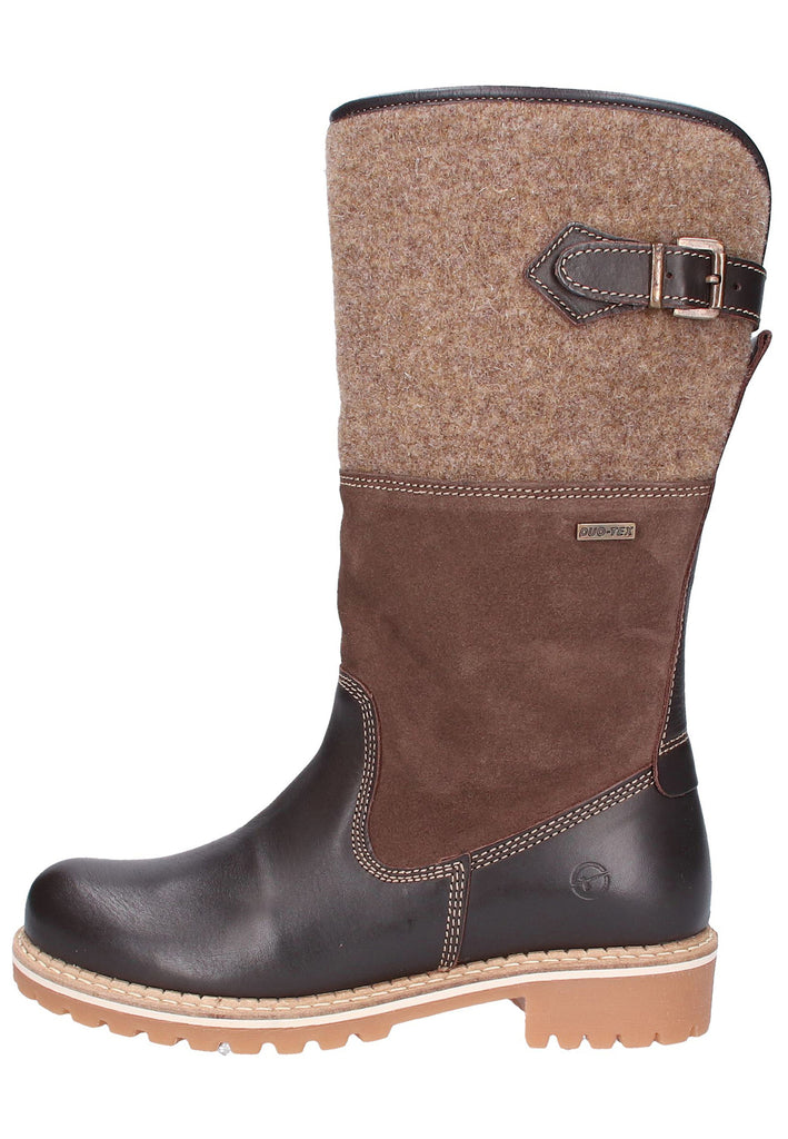 Tamaris Stiefel Leder/Textil Braun - surf4shoes