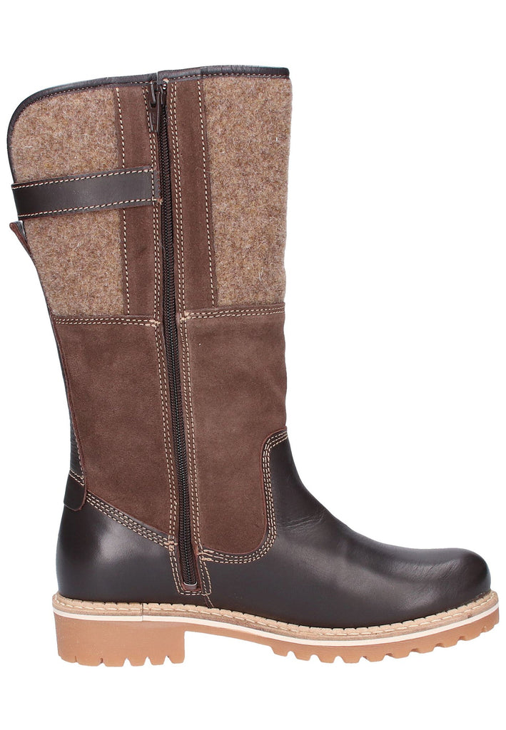 Tamaris Stiefel Leder/Textil Braun - surf4shoes