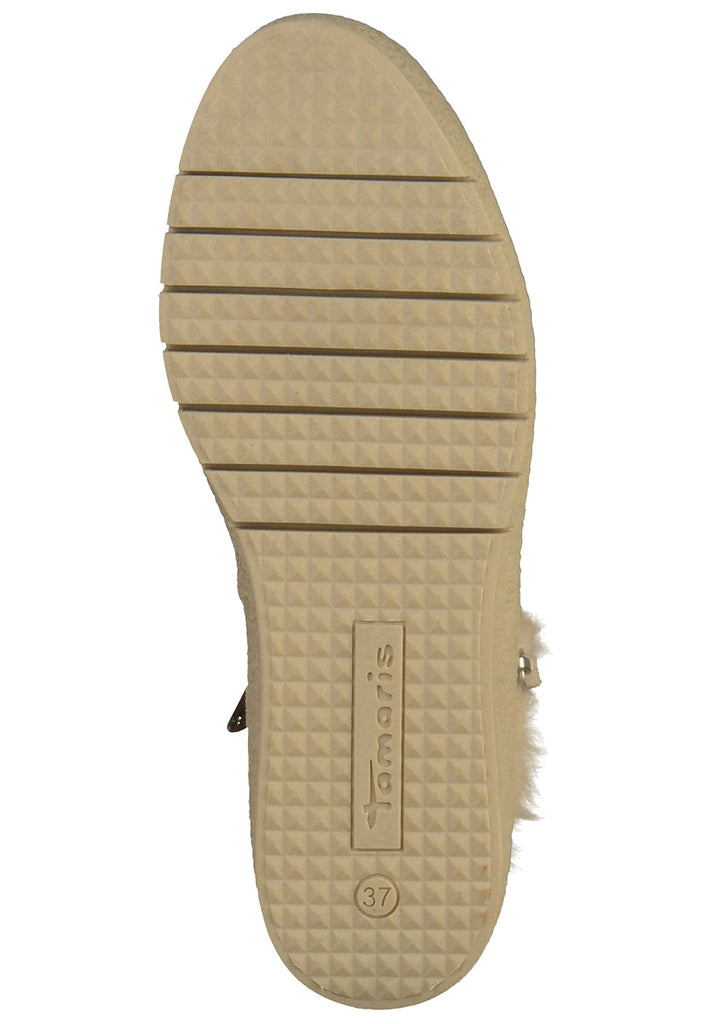 Tamaris Stiefelette Leder Beige - surf4shoes