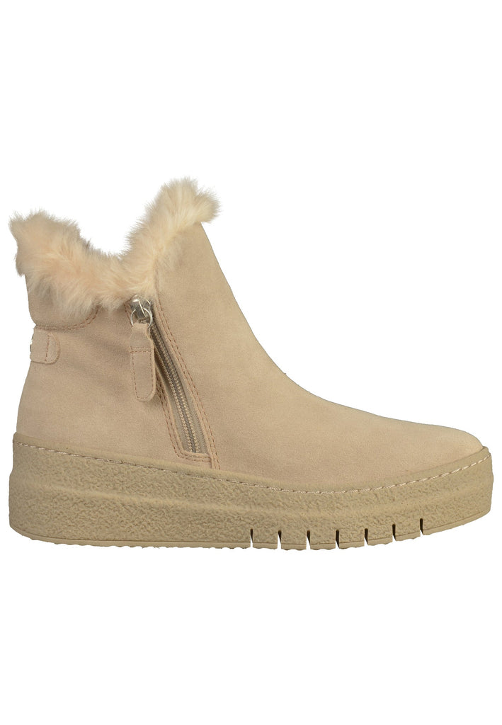 Tamaris Stiefelette Leder Beige - surf4shoes