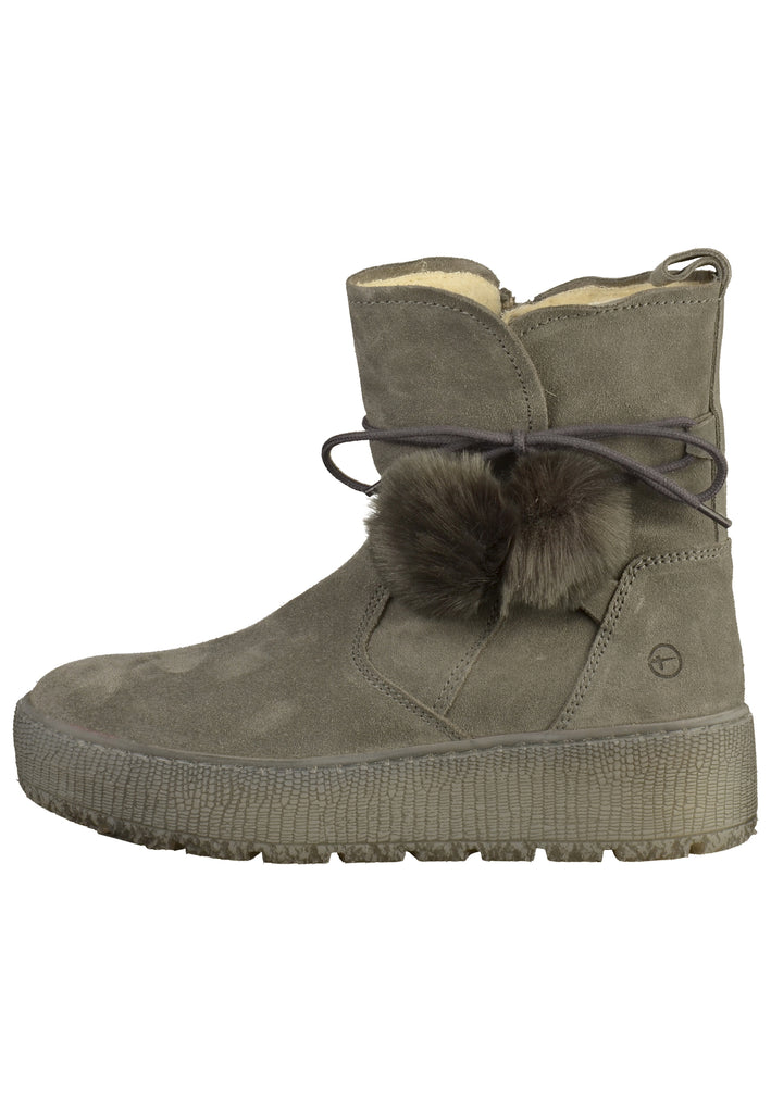 Tamaris Stiefelette Veloursleder Graphit - surf4shoes