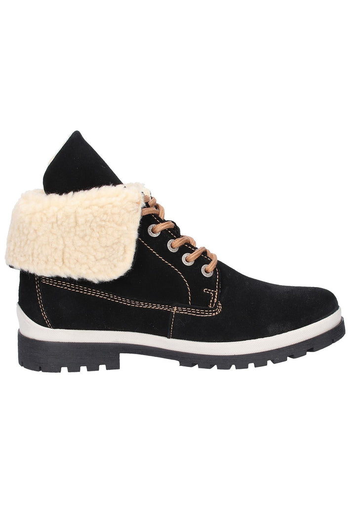 Tamaris Stiefelette Nubukleder Schwarz - surf4shoes