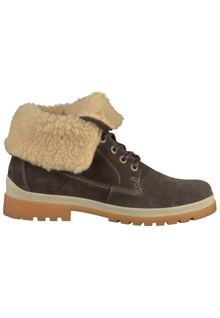 Tamaris Stiefelette Nubukleder Dunkelgrau - surf4shoes