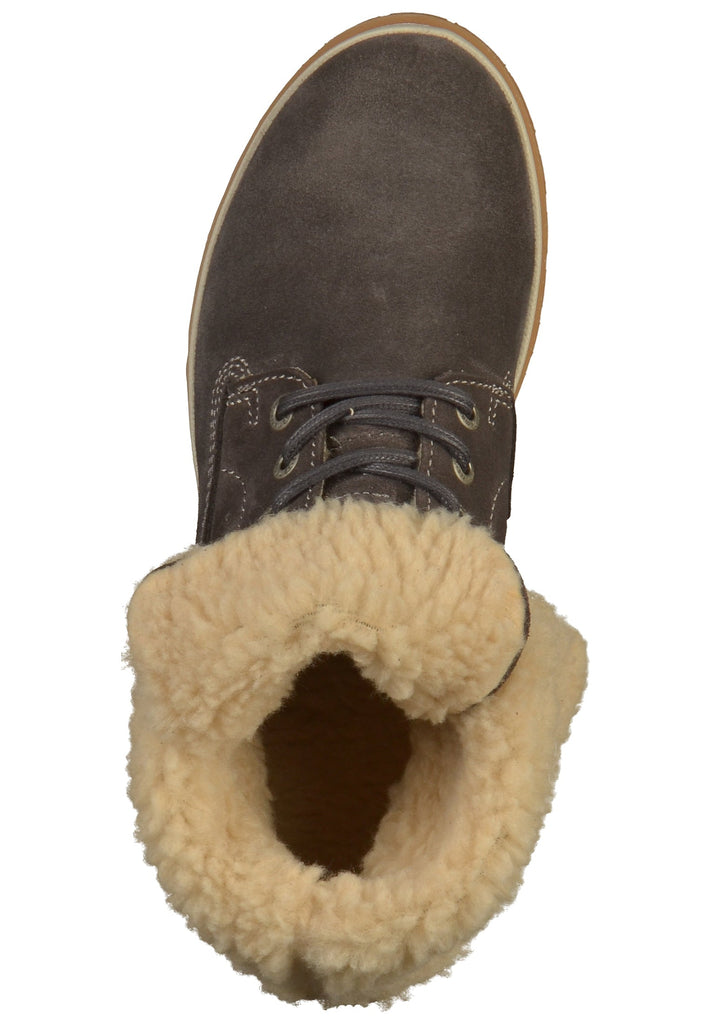 Tamaris Stiefelette Nubukleder Dunkelgrau - surf4shoes