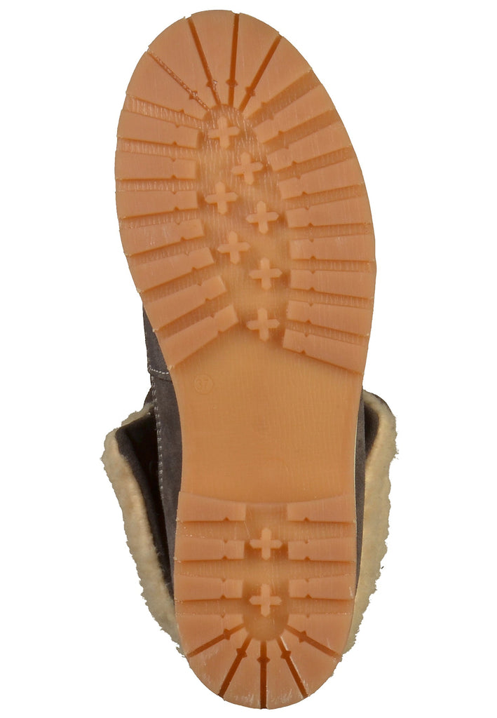 Tamaris Stiefelette Nubukleder Dunkelgrau - surf4shoes