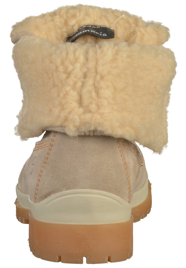 Tamaris Stiefelette Nubukleder Beige - surf4shoes