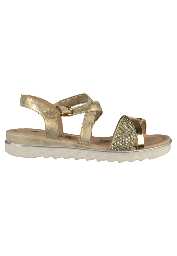 Remonte Sandalen Leder Gold - surf4shoes