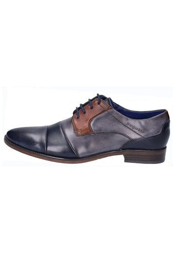 Bugatti Businessschuhe Glattleder Dunkelblau - surf4shoes