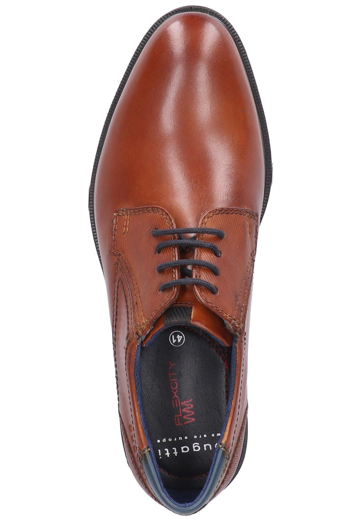 BUGATTI Businessschuhe Leder Cognac - surf4shoes