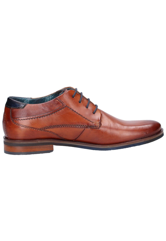 Bugatti Businessschuhe Glattleder Cognac - surf4shoes