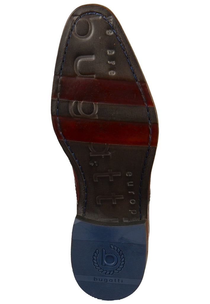 Bugatti Businessschuhe Leder Blau/Braun - surf4shoes