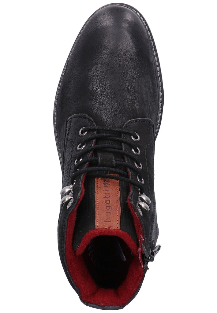Bugatti Stiefelette Leder Schwarz - surf4shoes