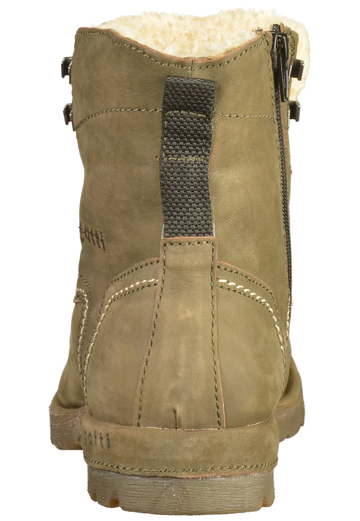 Bugatti Stiefelette Leder Oliv - surf4shoes