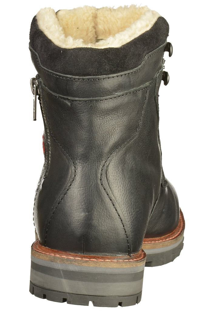 Bugatti Stiefelette Leder Schwarz Warmfutter - surf4shoes