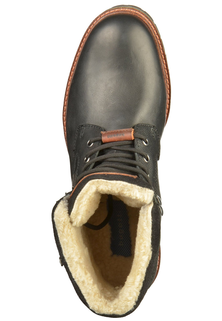 Bugatti Stiefelette Leder Schwarz Warmfutter - surf4shoes