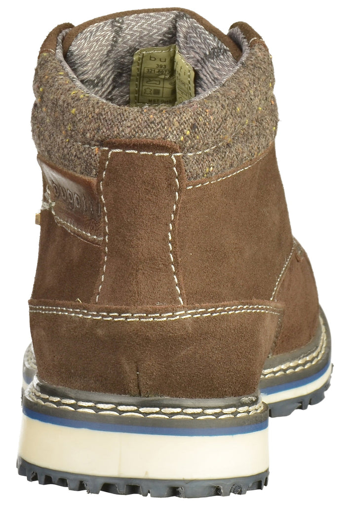 Bugatti Stiefelette Leder/Textil Dunkelbraun - surf4shoes