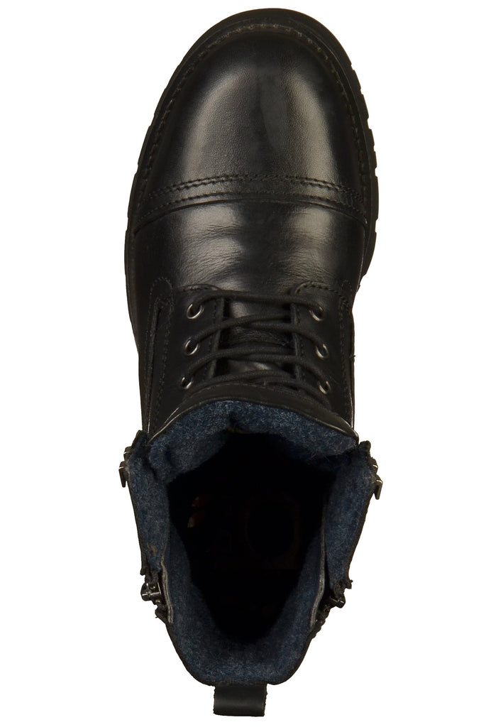 Bugatti Stiefelette Leder/Textil Schwarz - surf4shoes