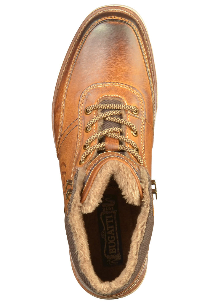 Bugatti Stiefelette Leder/Textil Cognac - surf4shoes
