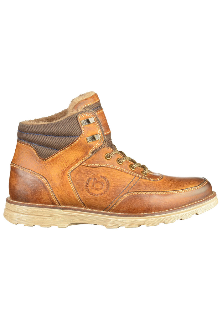 Bugatti Stiefelette Leder/Textil Cognac - surf4shoes