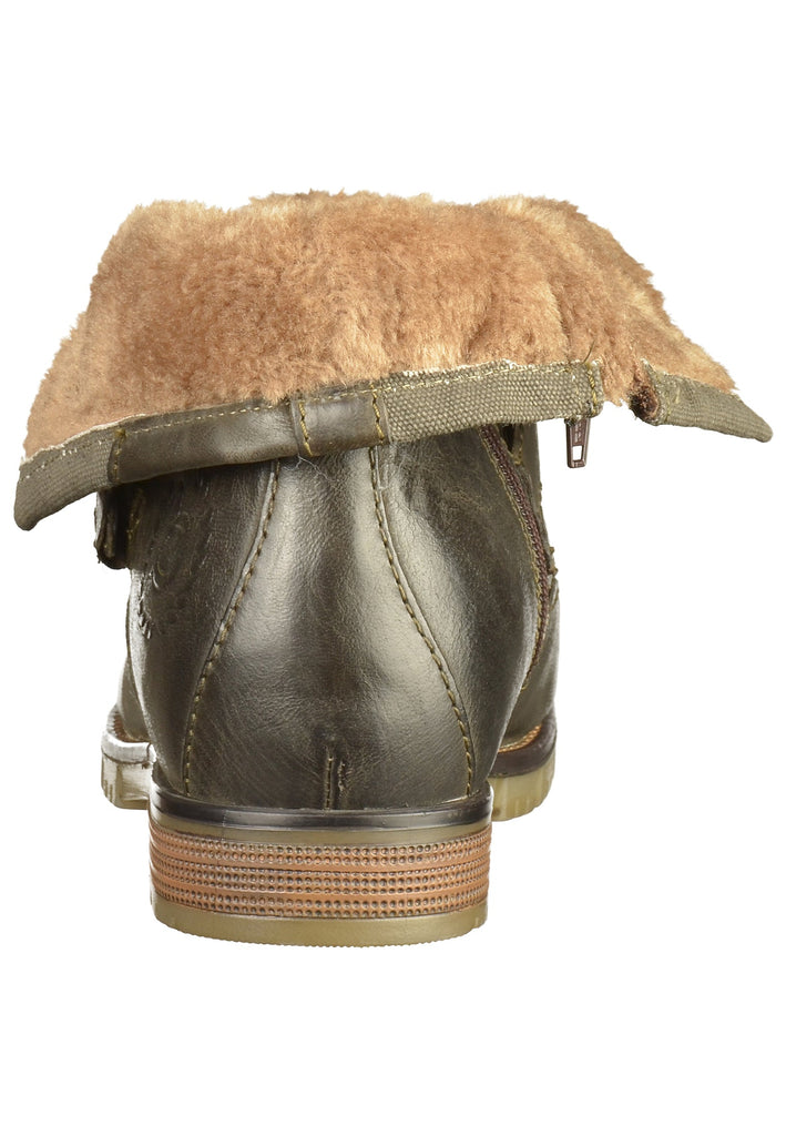 Bugatti Stiefelette Leder/Textil Dunkelgrün - surf4shoes