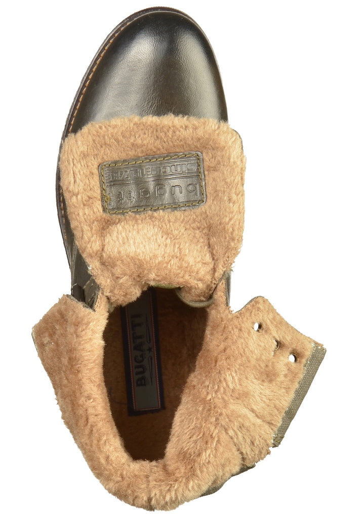 Bugatti Stiefelette Leder/Textil Dunkelgrün - surf4shoes