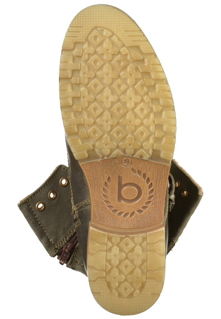 Bugatti Stiefelette Leder/Textil Dunkelgrün - surf4shoes