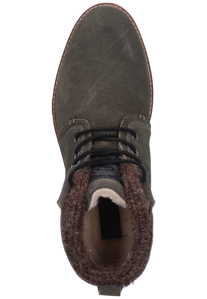 Bugatti Stiefelette Leder Oliv - surf4shoes