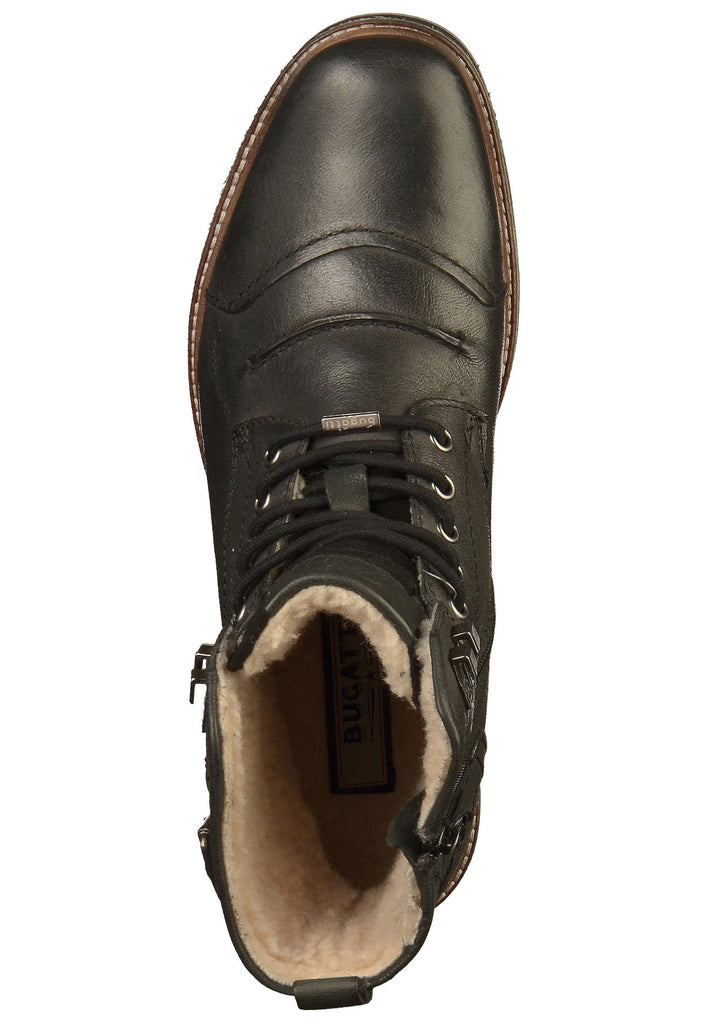 Bugatti Stiefelette Leder Schwarz - surf4shoes