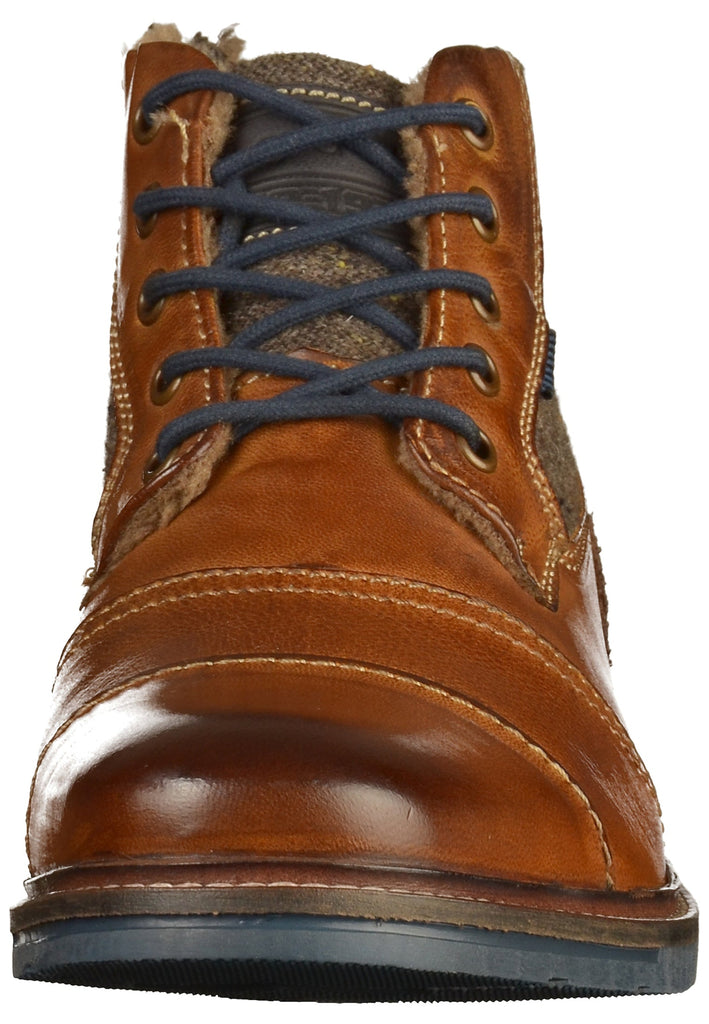 Bugatti Stiefelette Leder/Textil Cognac - surf4shoes