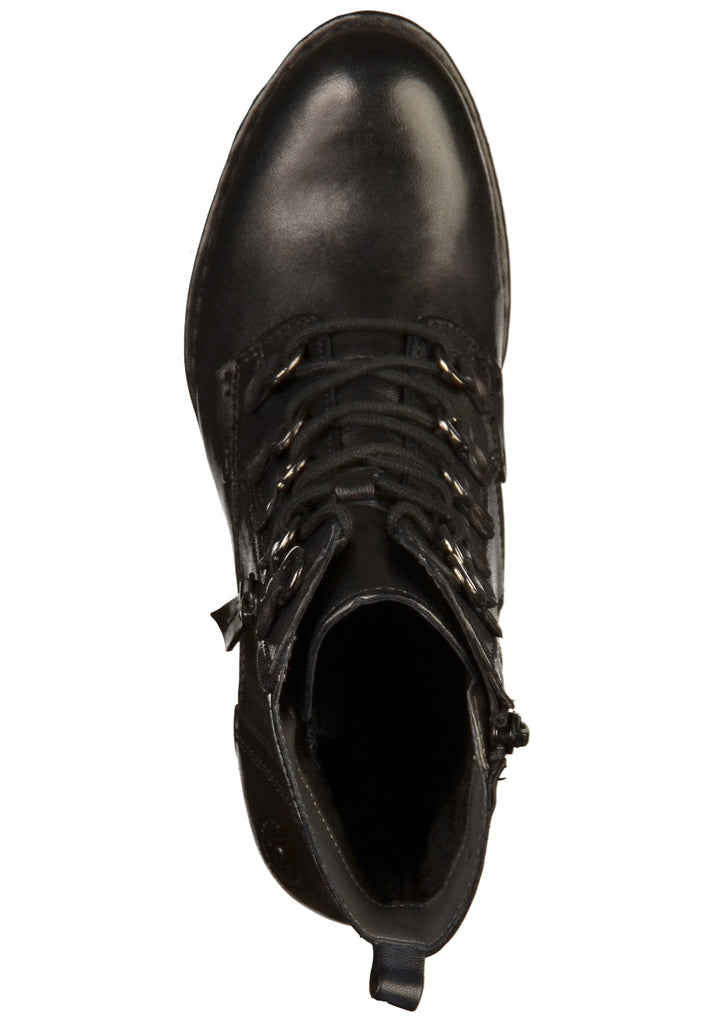 Bugatti Stiefelette Leder Schwarz - surf4shoes