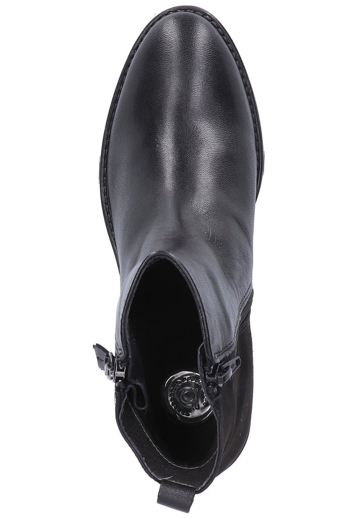 Bugatti Stiefelette Leder Schwarz - surf4shoes