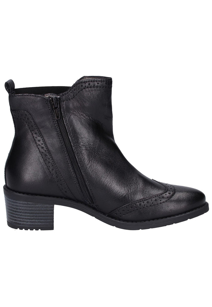 Bugatti Stiefelette Leder Schwarz - surf4shoes