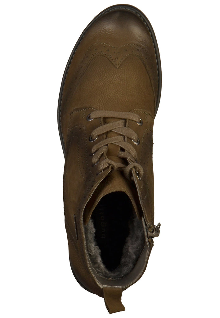 Bugatti Stiefelette Leder Oliv - surf4shoes