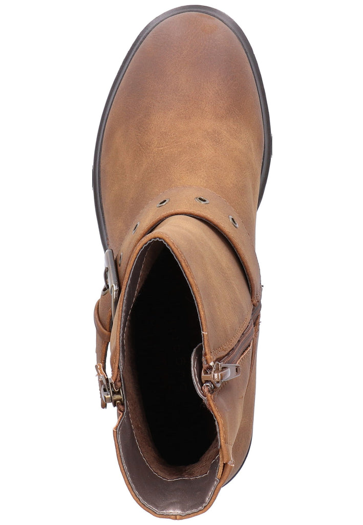 Bugatti Stiefelette Lederimitat Cognac - surf4shoes