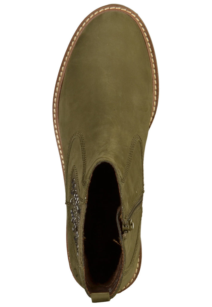 Bugatti Stiefelette Leder Dunkelgrün - surf4shoes