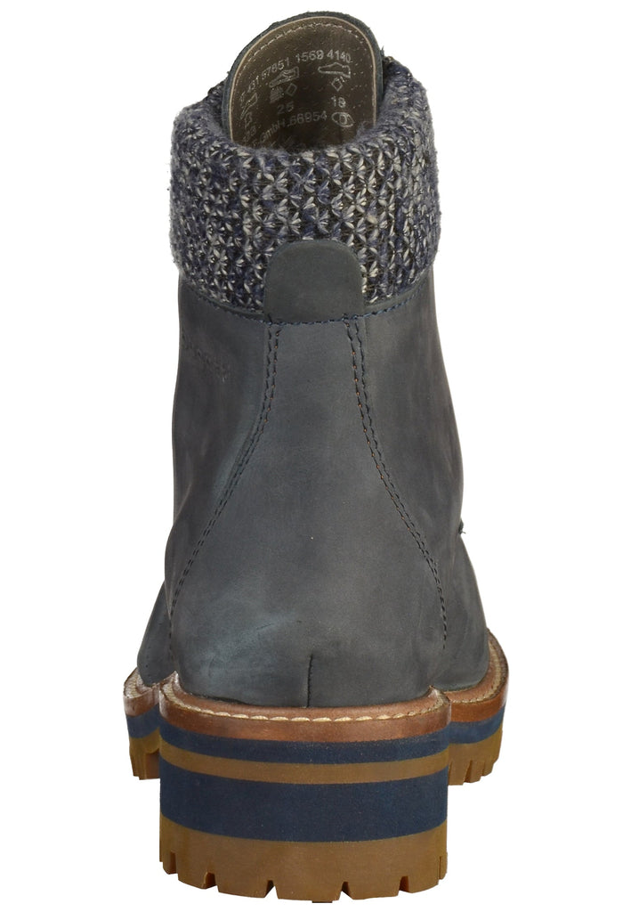 Bugatti Stiefelette Leder/Textil Dunkelblau Warmfutter - surf4shoes