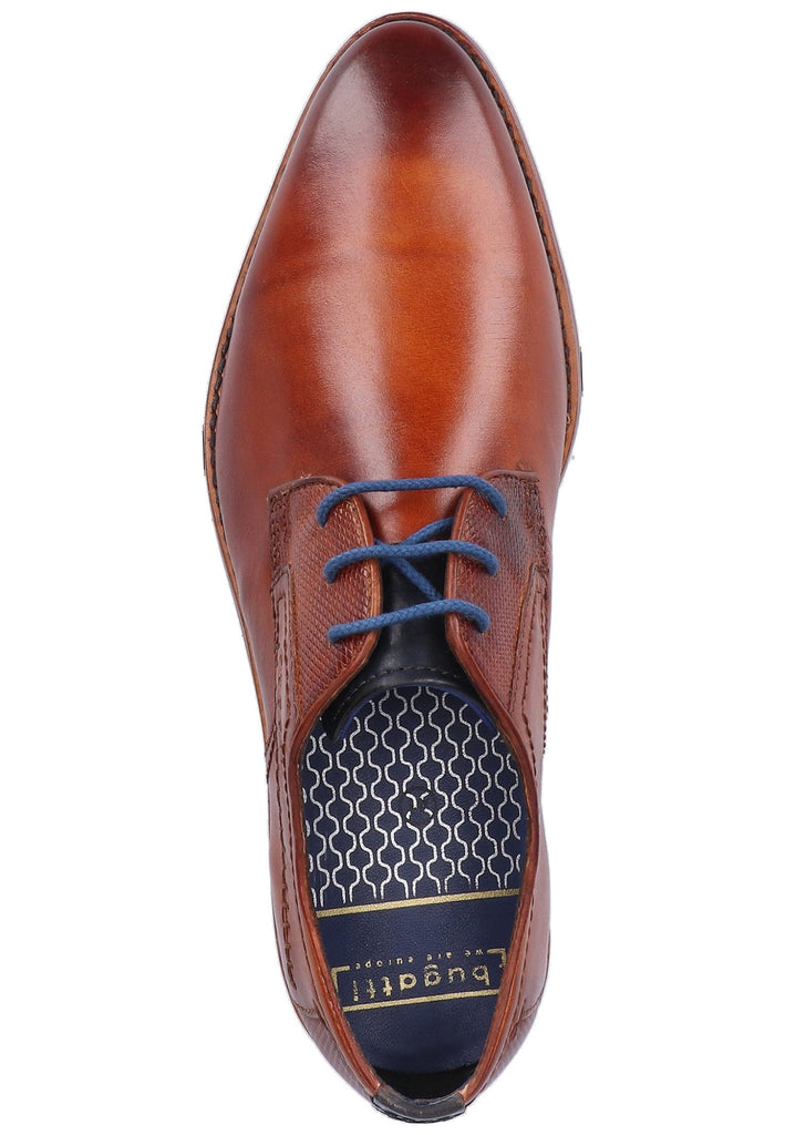 Bugatti Businessschuhe Glattleder Cognac - surf4shoes