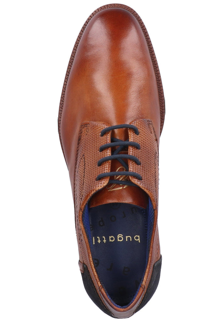 Bugatti Businessschuhe Glattleder Cognac - surf4shoes