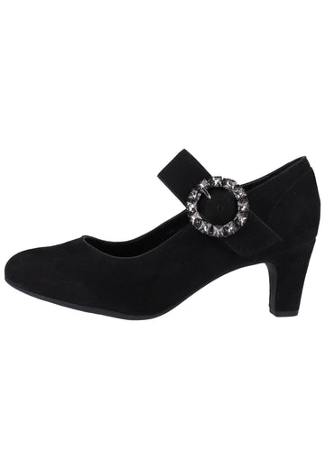 Bugatti Pumps Veloursleder Schwarz - surf4shoes