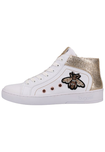 Bugatti Sneaker Lederimitat Weiß/Gold - surf4shoes