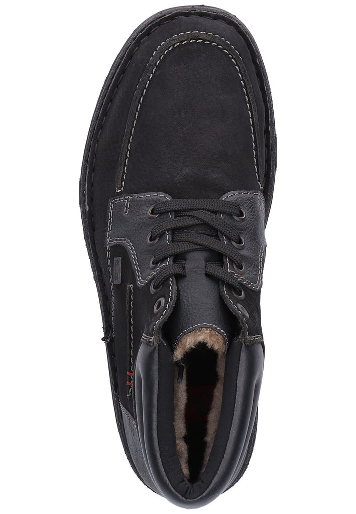 Rieker Halbschuhe Leder/Textil Schwarz - surf4shoes