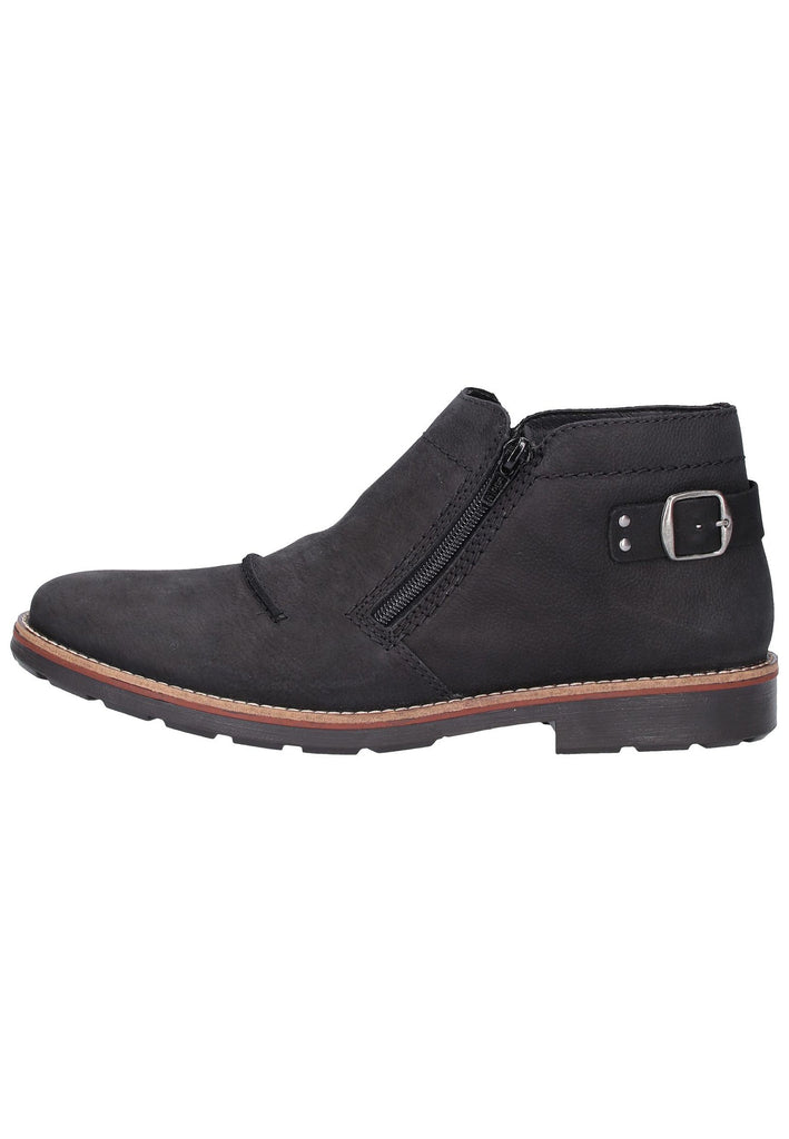 Rieker Stiefelette Leder Schwarz - surf4shoes