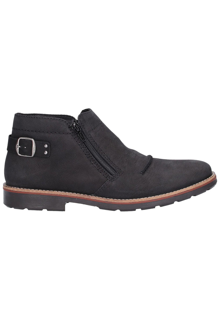 Rieker Stiefelette Leder Schwarz - surf4shoes