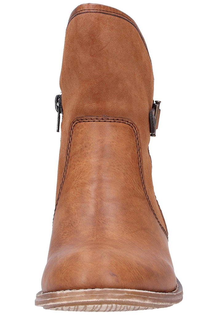 Rieker Stiefelette Lederimitat Braun - surf4shoes
