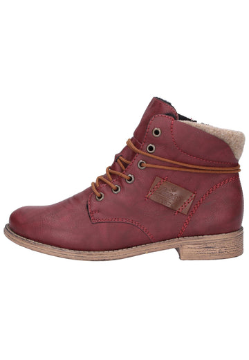 Rieker Stiefelette Lederimitat Bordeaux - surf4shoes
