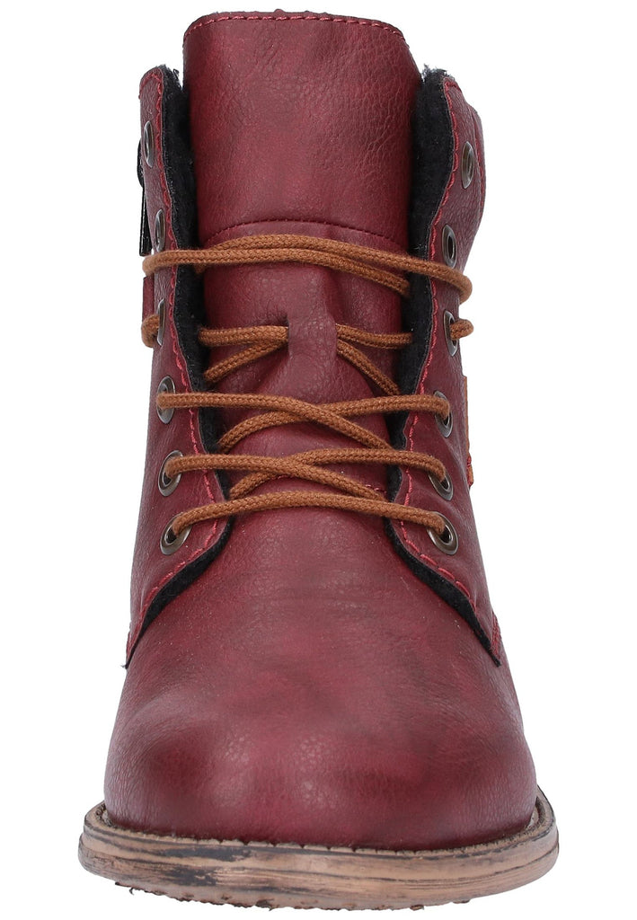 Rieker Stiefelette Lederimitat Bordeaux - surf4shoes