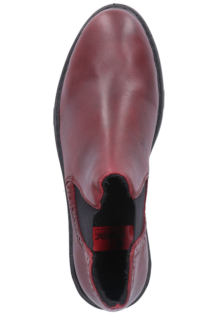 Rieker Stiefelette Leder Rot - surf4shoes