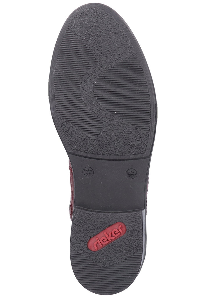 Rieker Stiefelette Leder Rot - surf4shoes
