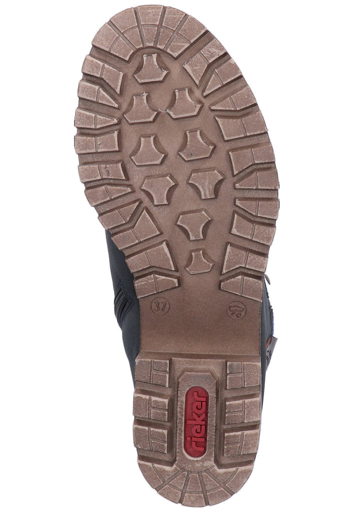 Rieker Stiefelette Lederimitat Blau - surf4shoes