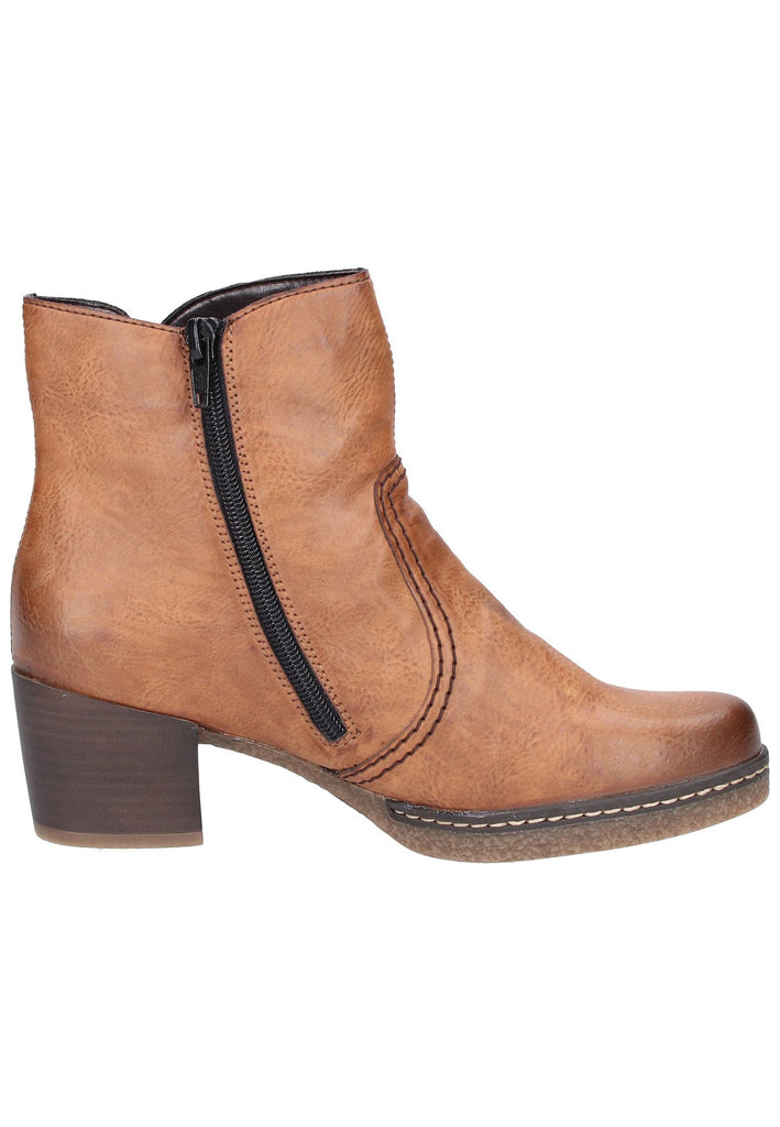 Rieker Stiefelette Lederimitat Braun - surf4shoes